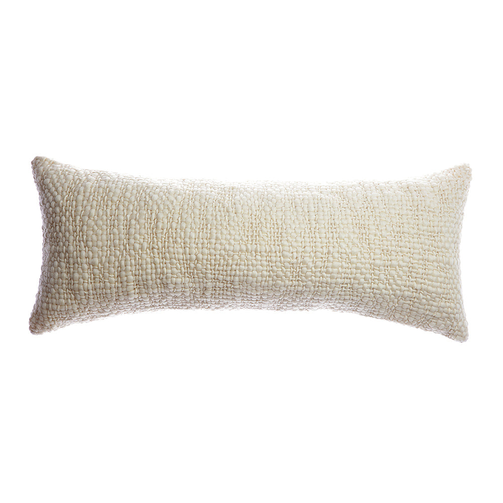 Flame Natural Wool Lumbar Pillow