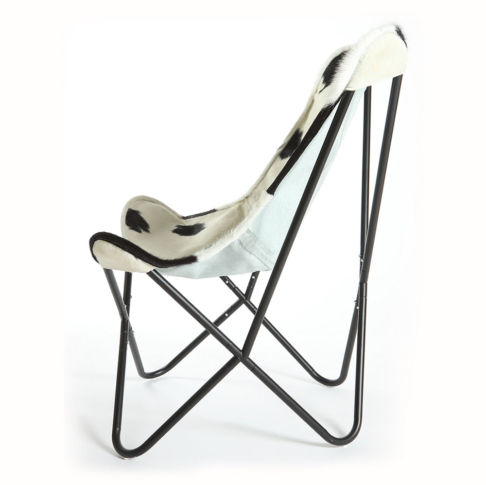 HOLSTEIN BLACK & WHITE - Hair on Hide Butterfly Chair