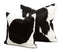 Holstein Cowhide Pillow - Black & White