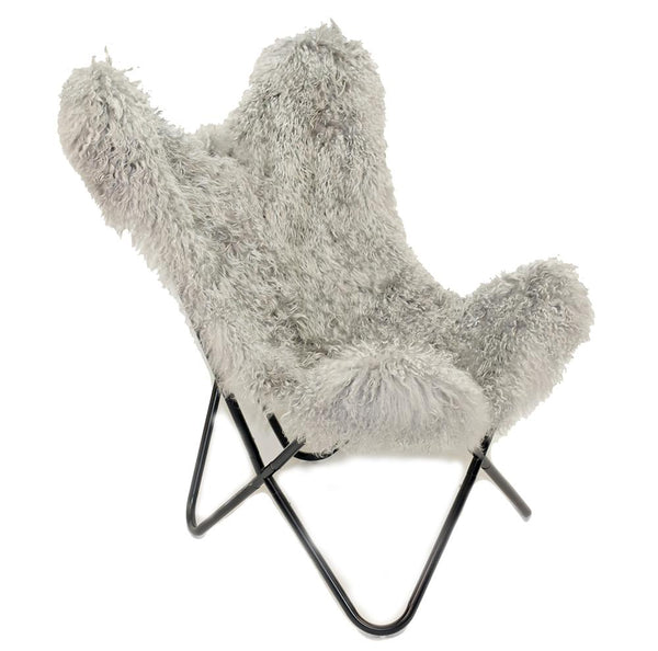 Fluffy top butterfly chair