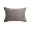 Luxe Grey Silk Lumbar Pillow