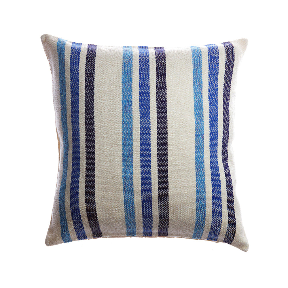 Marlene Lumbar Wool Pillow - Blue