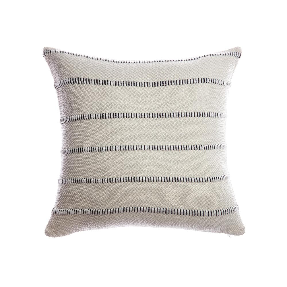 Black Multi Striped Square Pillow