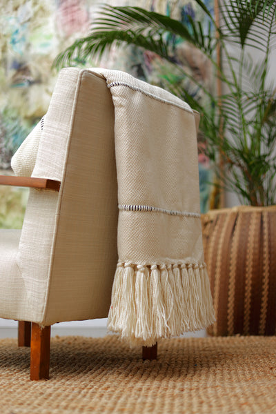 Multi Brown Striped Throw Blanket