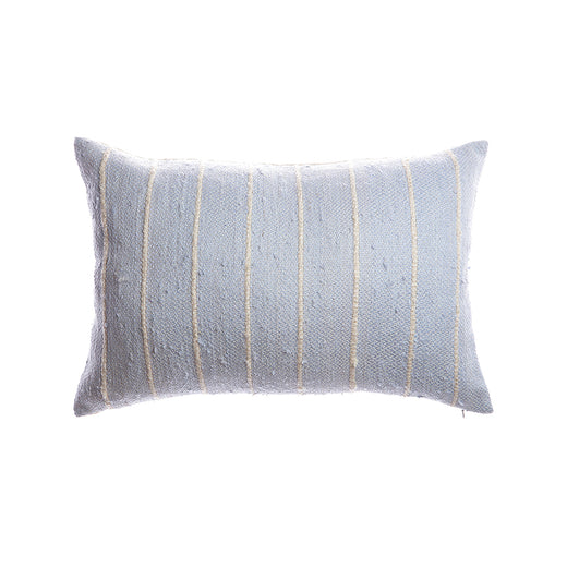 Pale Striped Raw Silk Lumbar Pillow