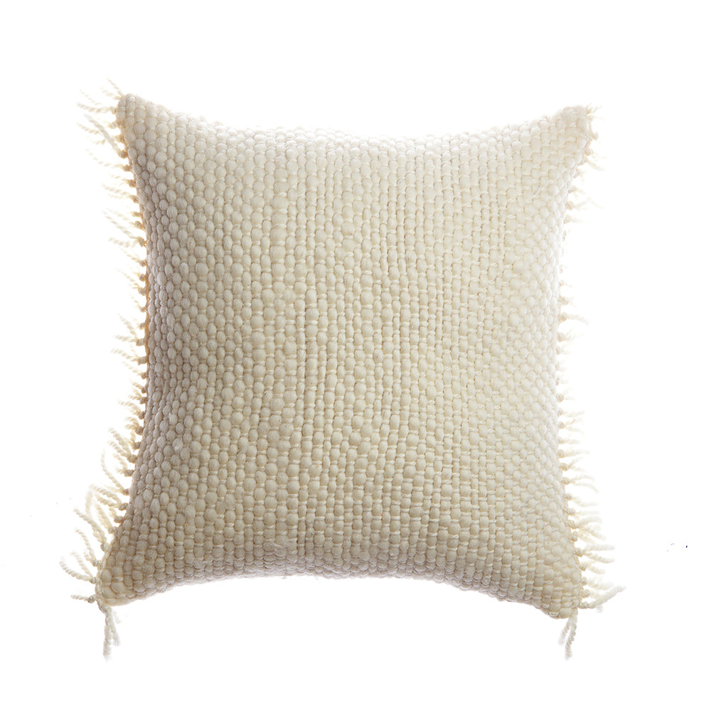 Penachos Fringed Wool Square Pillow