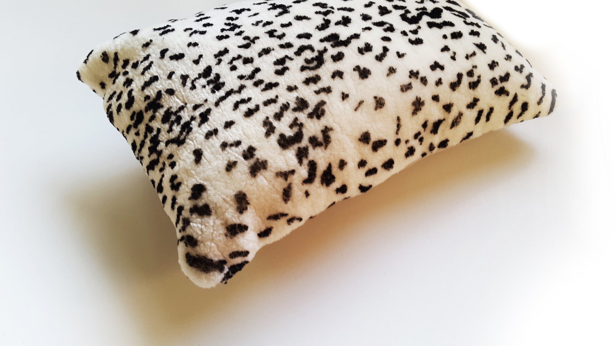 Shearling Leopard Lumbar Pillow