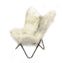 RAW IVORY - Long Hair Goatskin Butterfly Chair