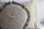 Pom Wool Round Pillow - Natural Grey