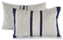 Indigo Stripes Raw Silk Square Pillow