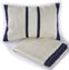 Indigo Stripes Raw Silk Lumbar Pillow
