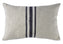 Grey Central Stripes - Raw Silk Pillow