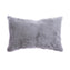 Rabbit Skin Square Pillow - Light Grey