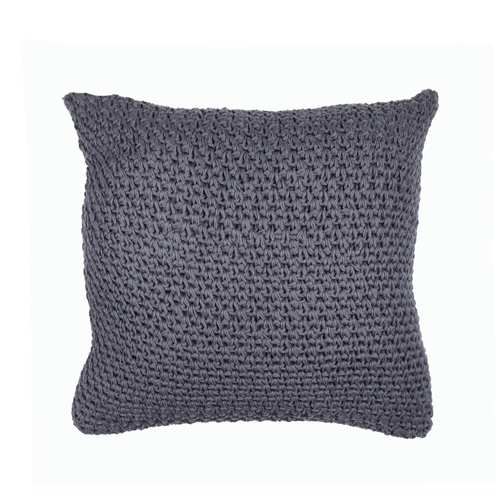 Roma Cotton Pillow - Charcoal