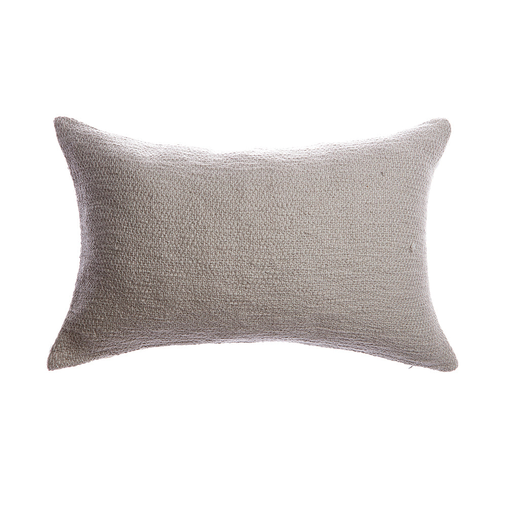 Rustic Cotton Grey Lumbar Pillow