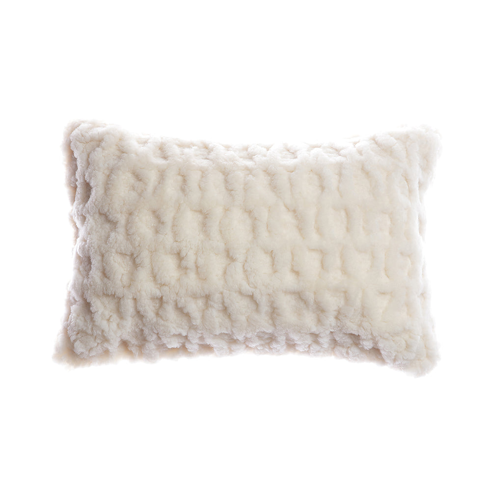 Shearling Amanda Ivory Lumbar Pillow