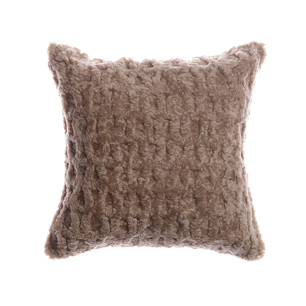 Shearling Amanda Taupe Lumbar Pillow