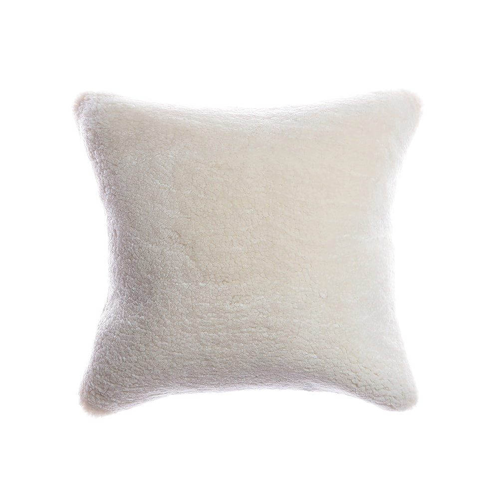 Shearling Ivory Square Pillow