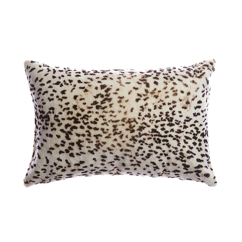 Shearling Leopard Square Pillow
