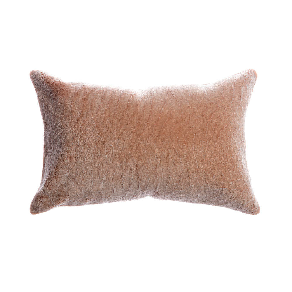 Shearling Salmon Lumbar Pillow