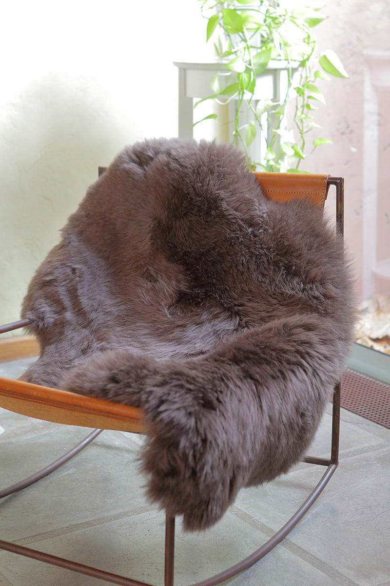 Sheepskin Runner Fur Rug - Brown Chocolate  (2.4´ x 6.9´ )