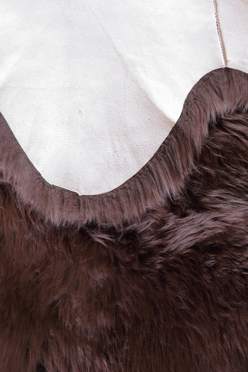 Sheepskin Runner Fur Rug - Brown Chocolate  (2.4´ x 6.9´ )