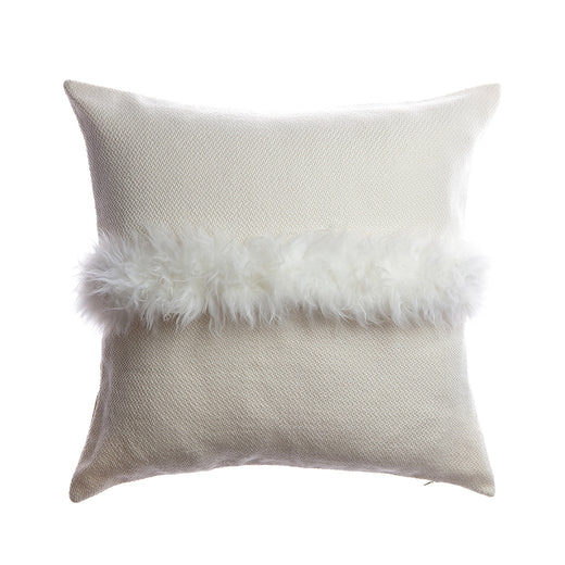 Sheepskin Striped Square Pillow
