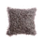 Silver Grey Natural Goat Skin Square Pillow