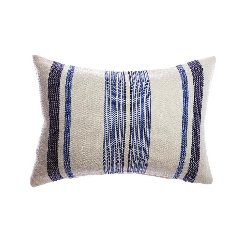 Sussie Lumbar Wool Pillow - Blue