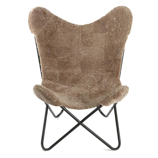 TAUPE - Shearling Butterfly Chair