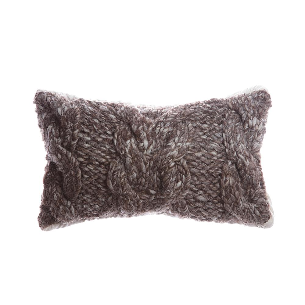 Melange Trenzas Wool Lumbar Pillow