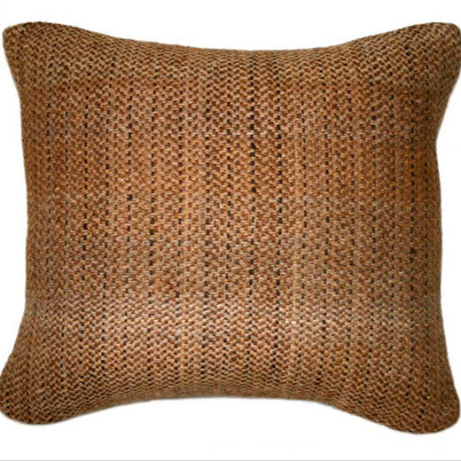 Natural Brown Wool Decor Pillow