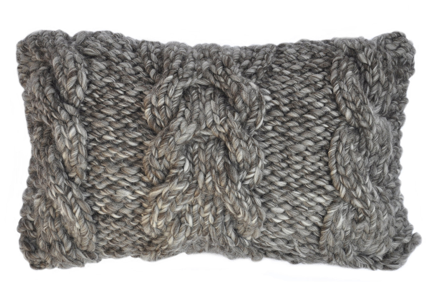 Melange Trenzas Wool Lumbar Pillow