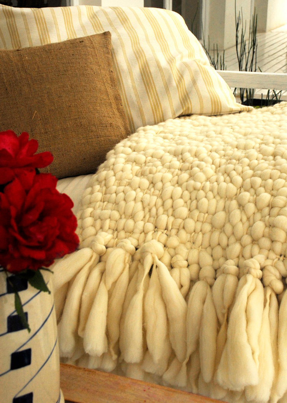 Clouds Chunky Knit Throw Blanket