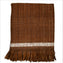 Brown Stripe Wool Throw Blanket