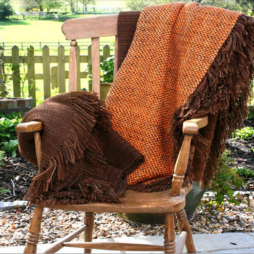 Brown Orange Throw Blanket